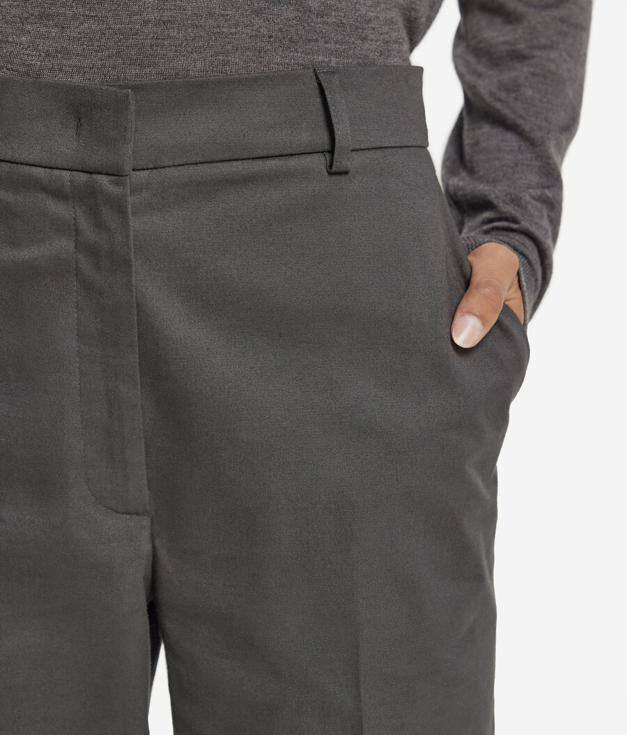 pantalones pitillo de algodón y cachemir