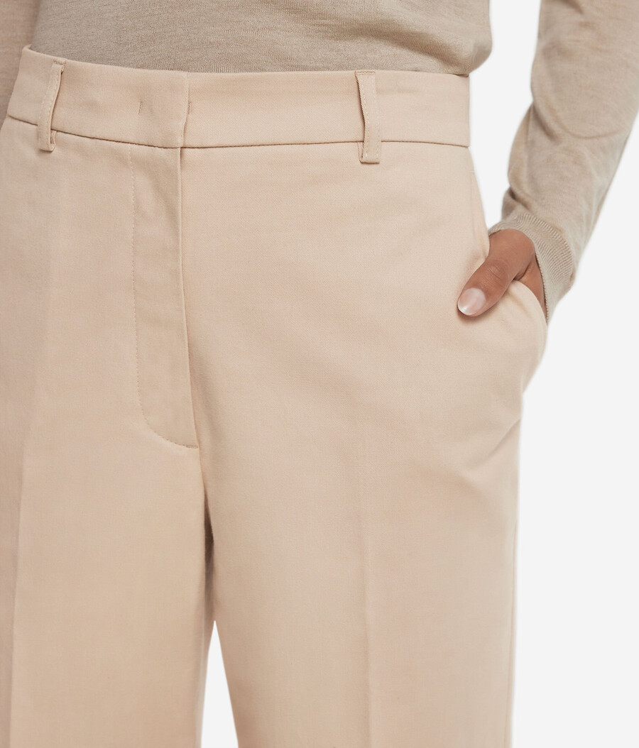 pantalones pitillo de algodón y cachemir