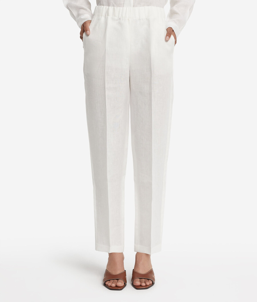 pantalones pitillo de lino