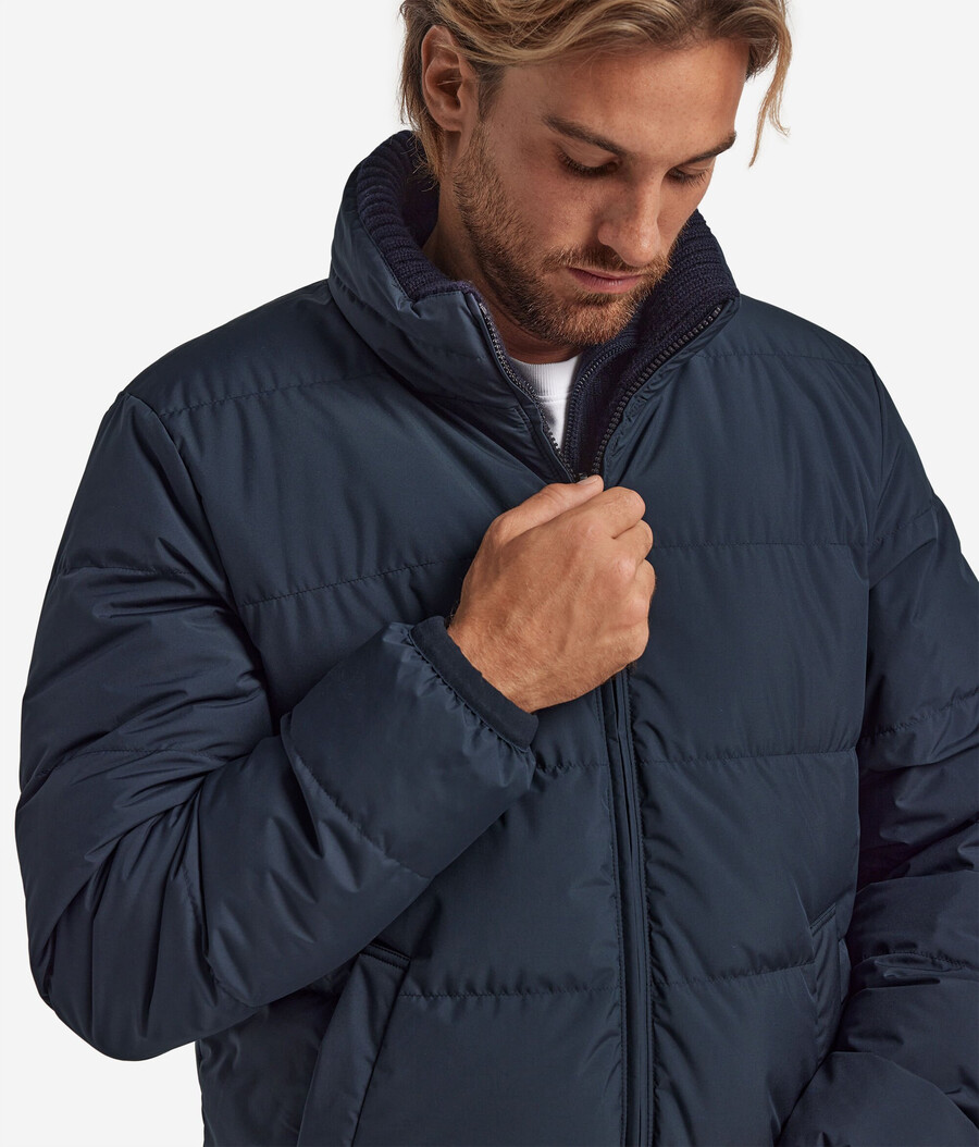 chaqueta reversible de cachemira y lana