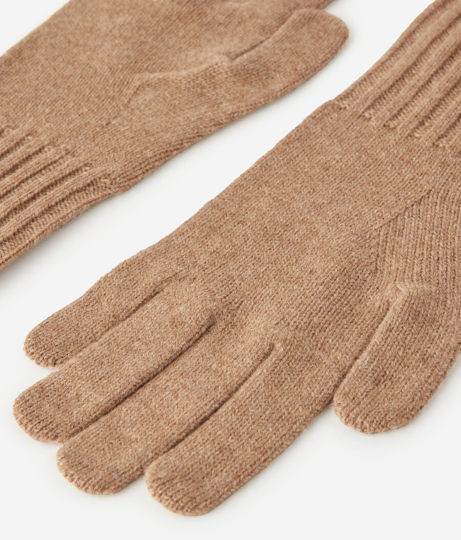 guantes de cachemira con diamantes de imitación