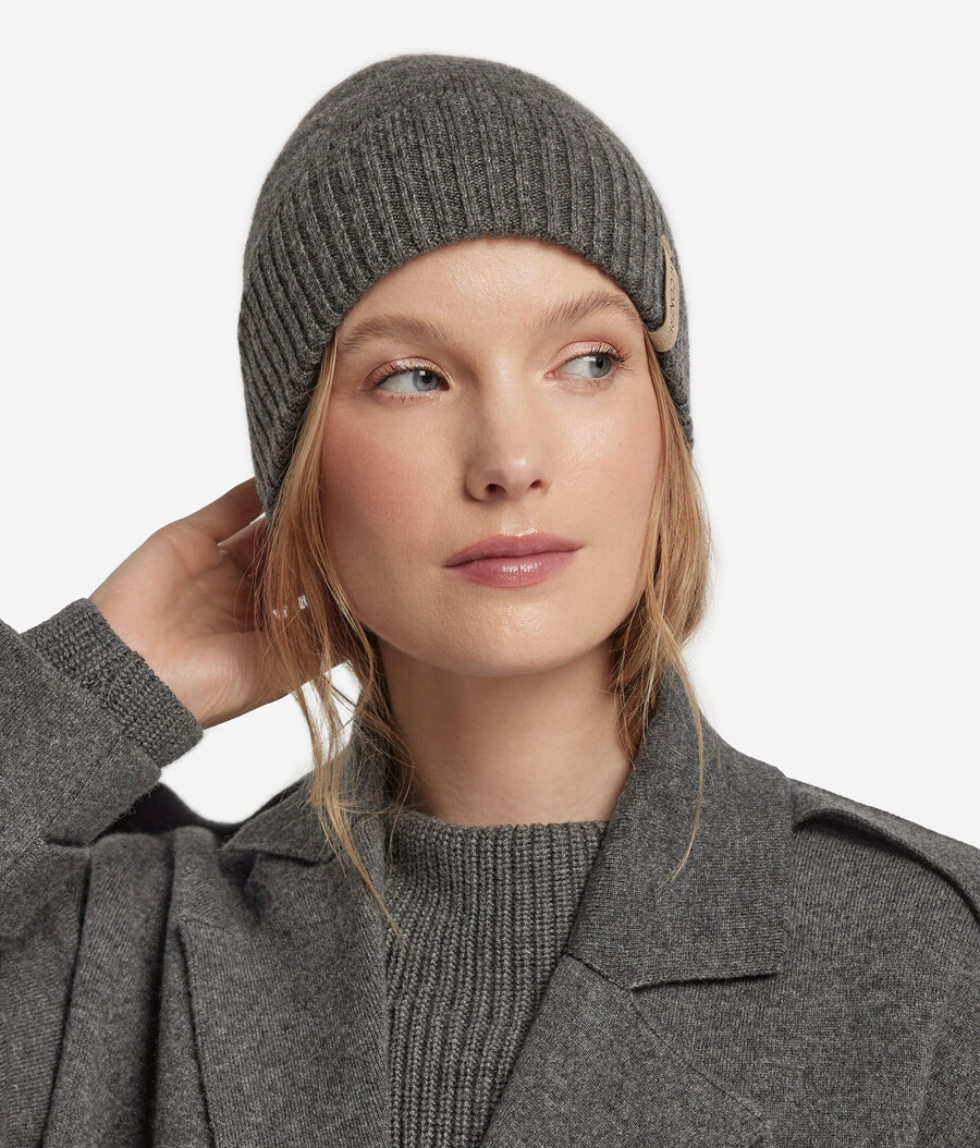 gorro de cachemira ultrasuave con doble canalé
