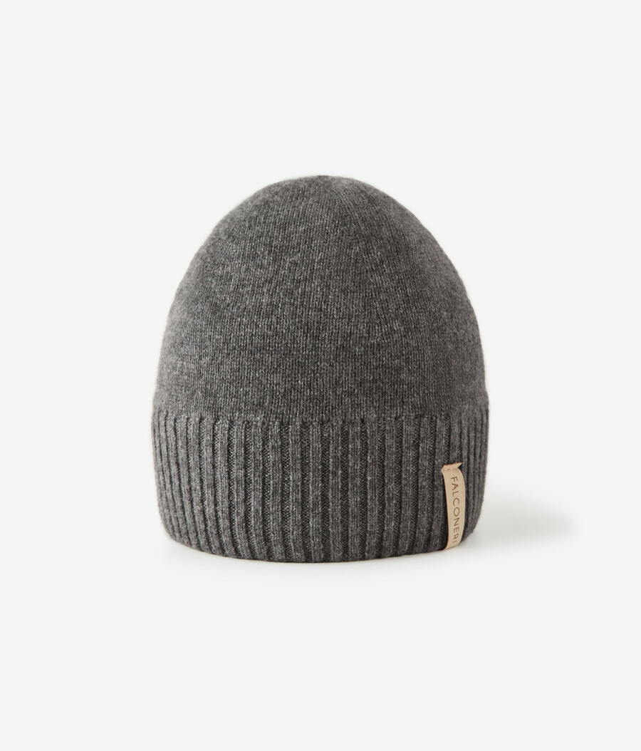 gorro de cachemira ultrasuave con doble canalé