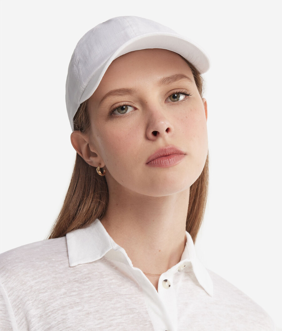 gorra de béisbol de lino puro