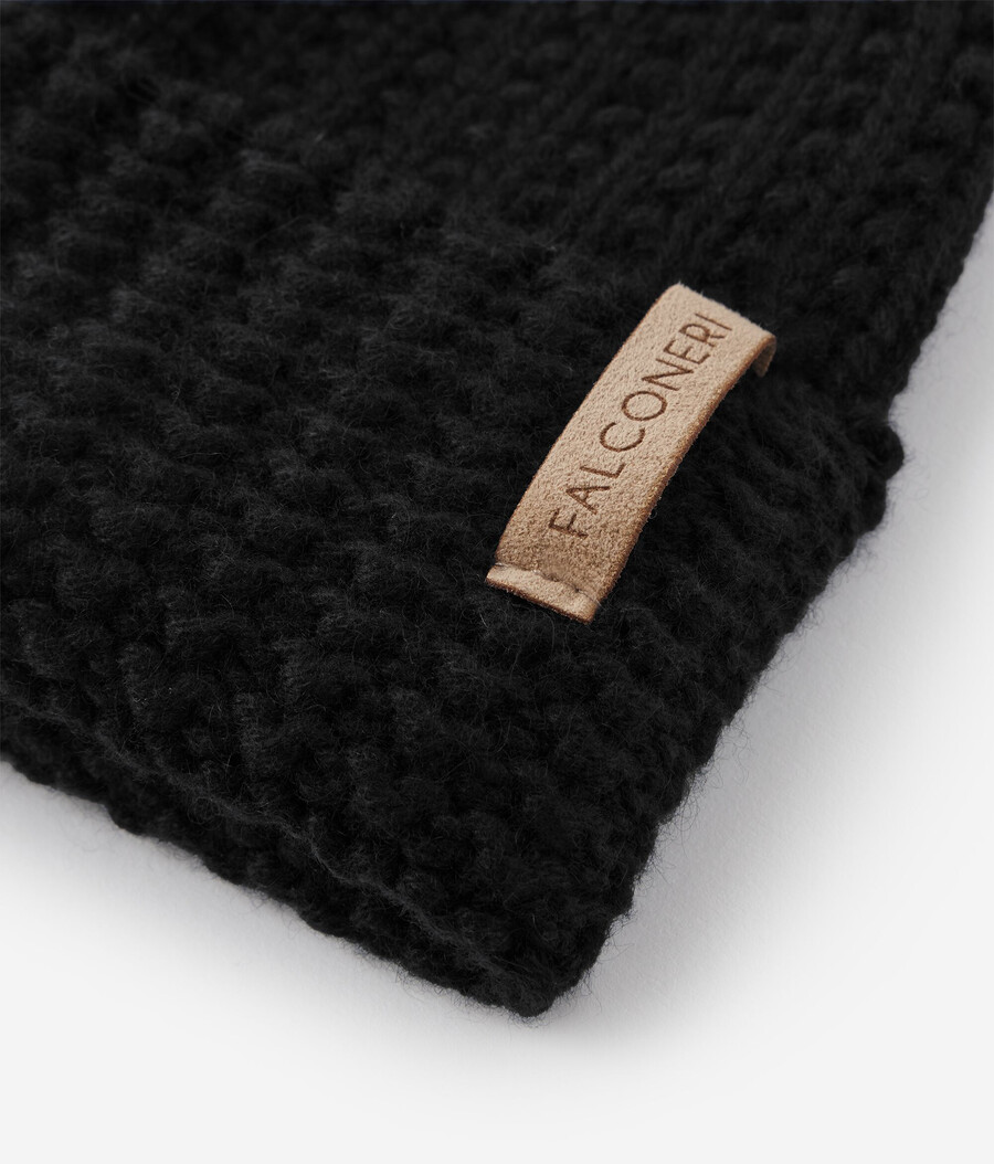 gorro de cachemira acanalado