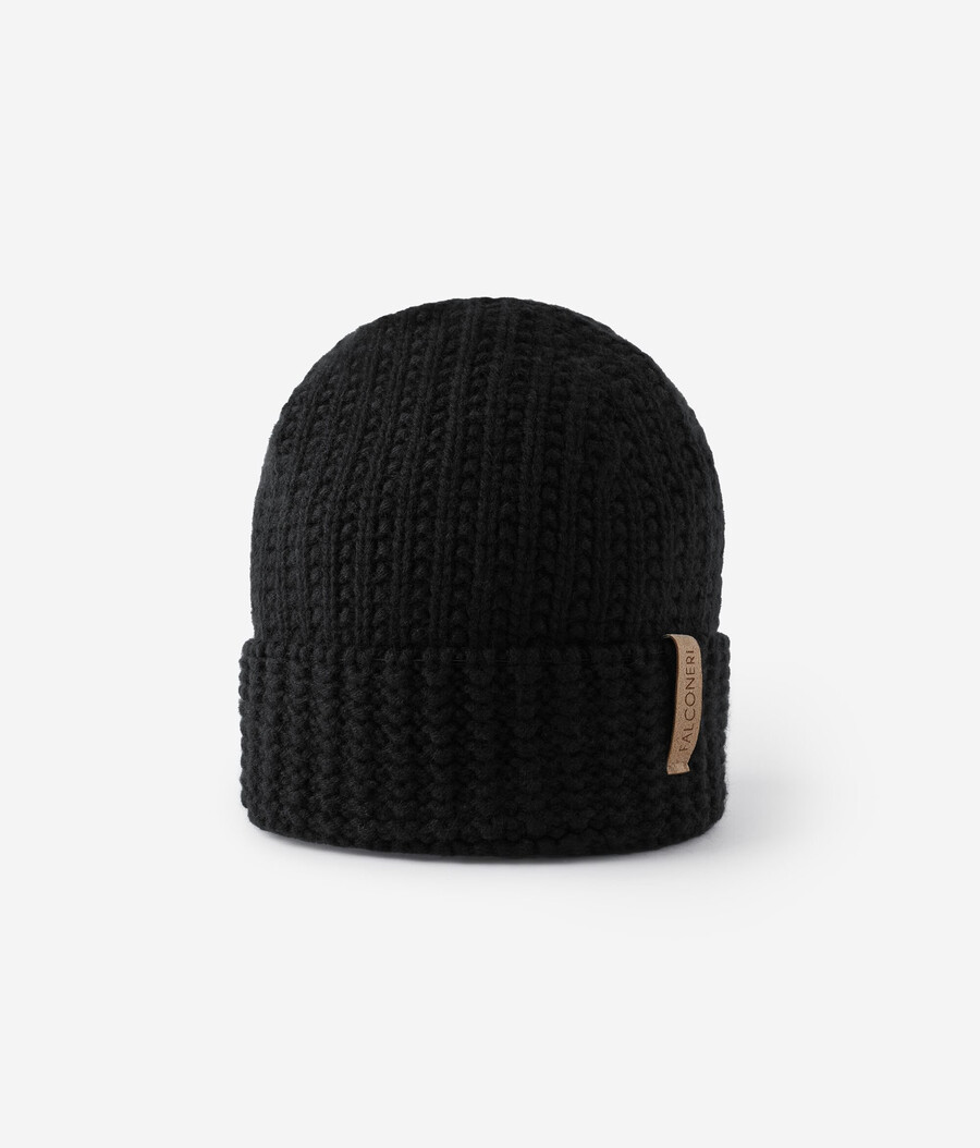 gorro de cachemira acanalado