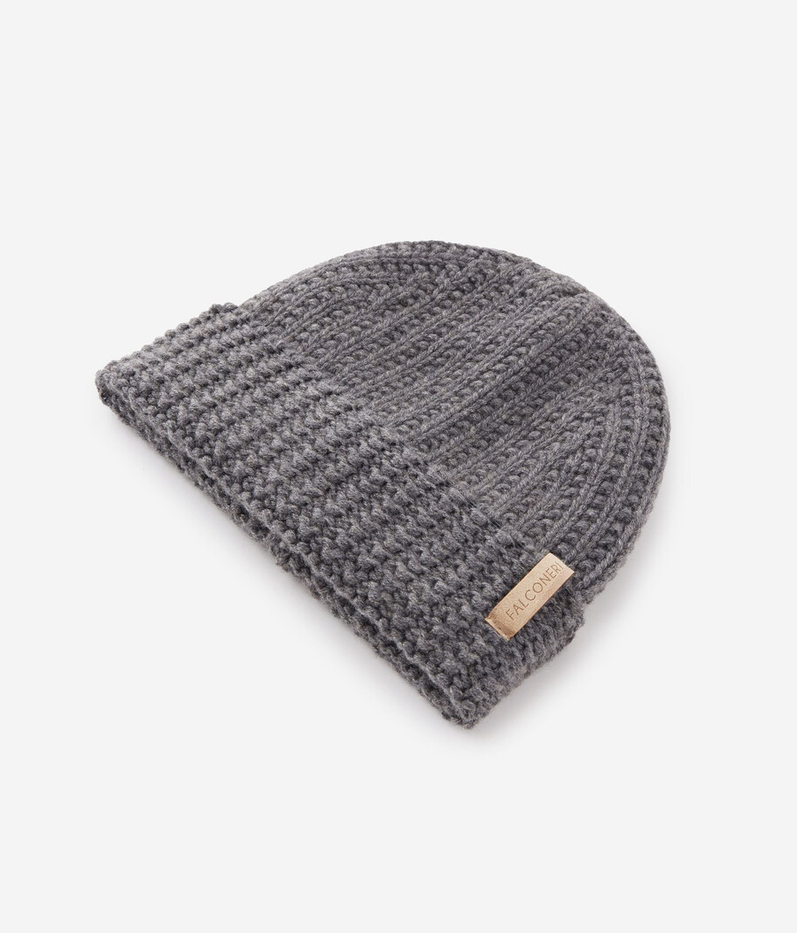 gorro de cachemira acanalado