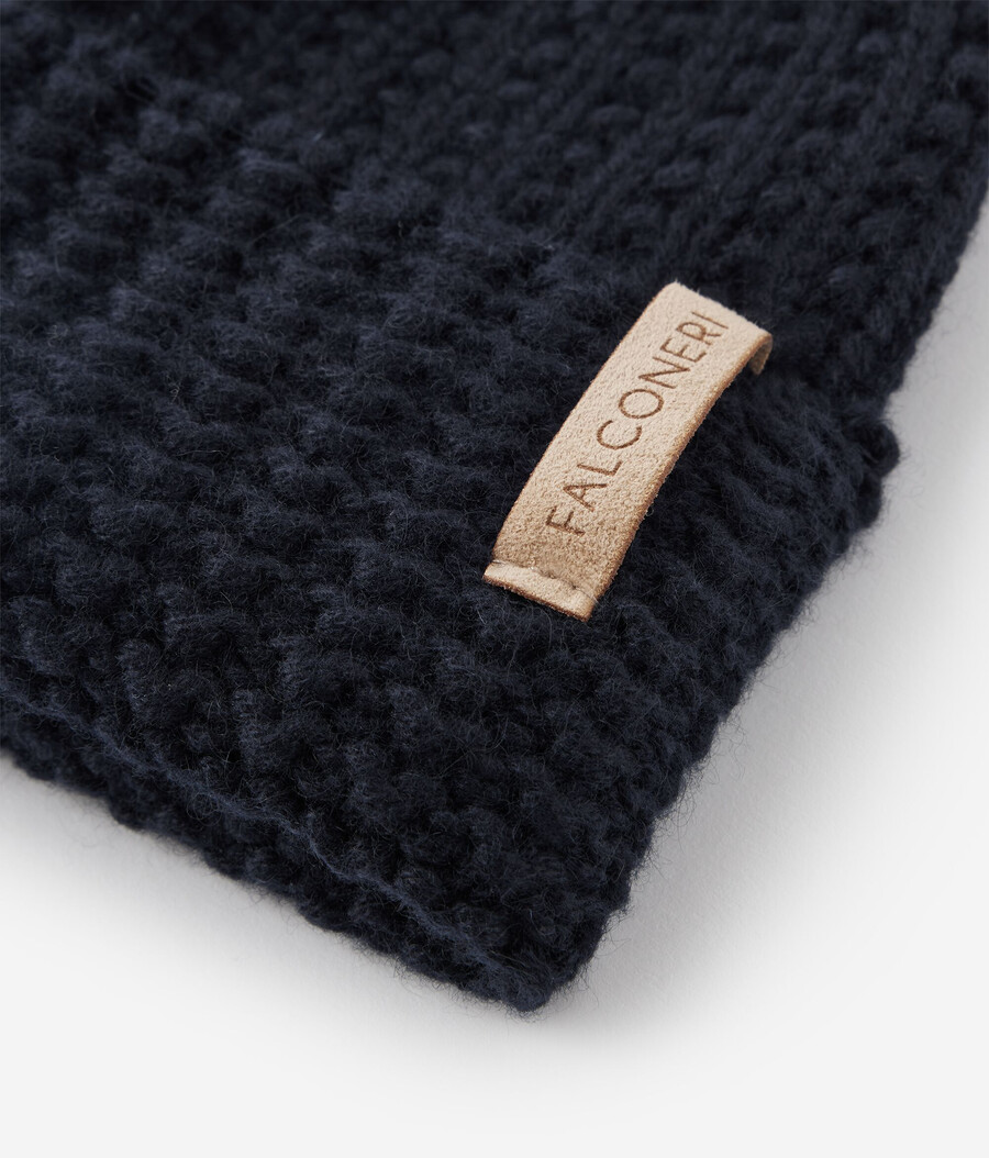 gorro de cachemira acanalado