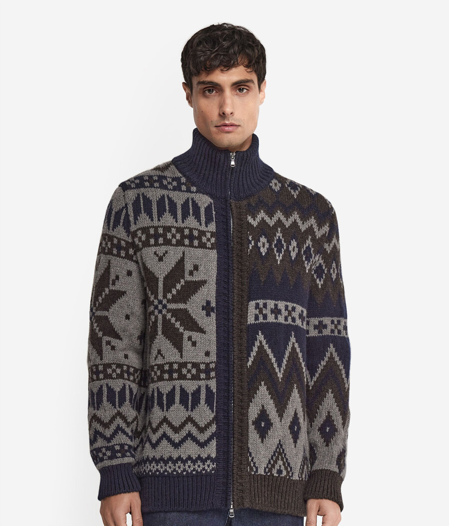 cárdigan de cachemira jacquard