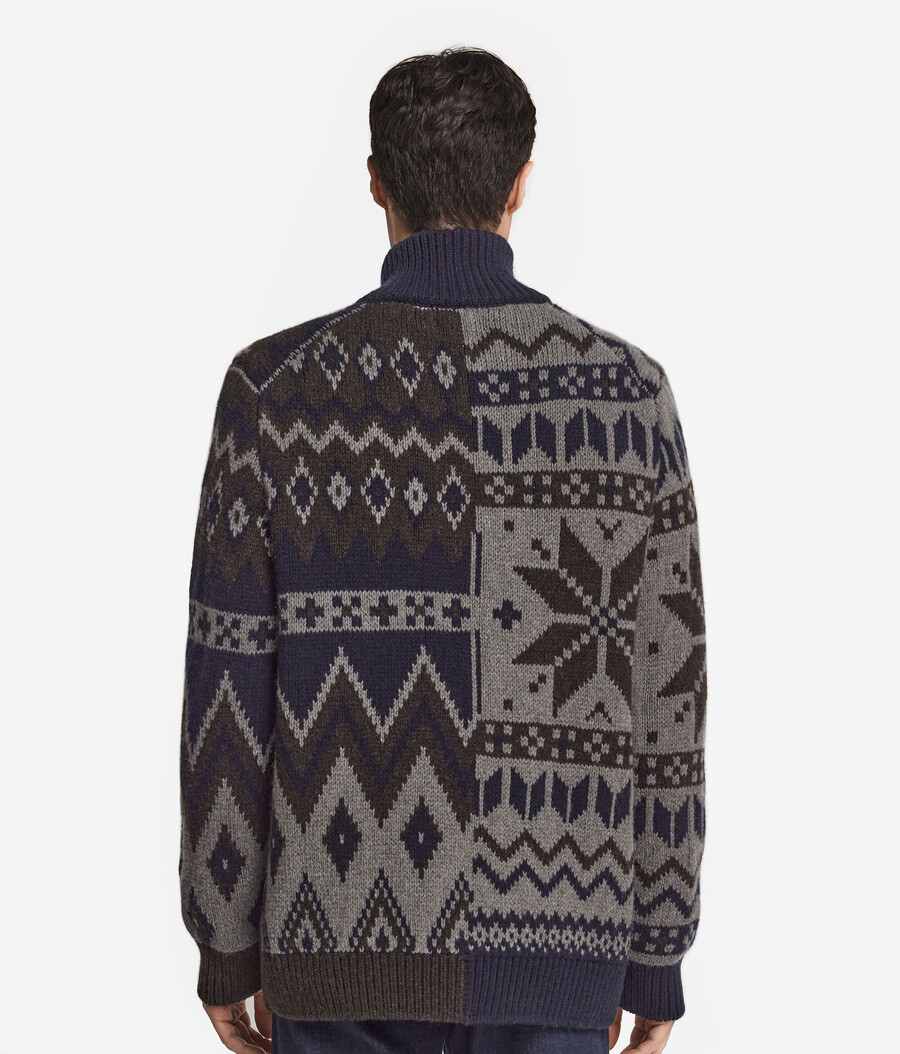 cárdigan de cachemira jacquard