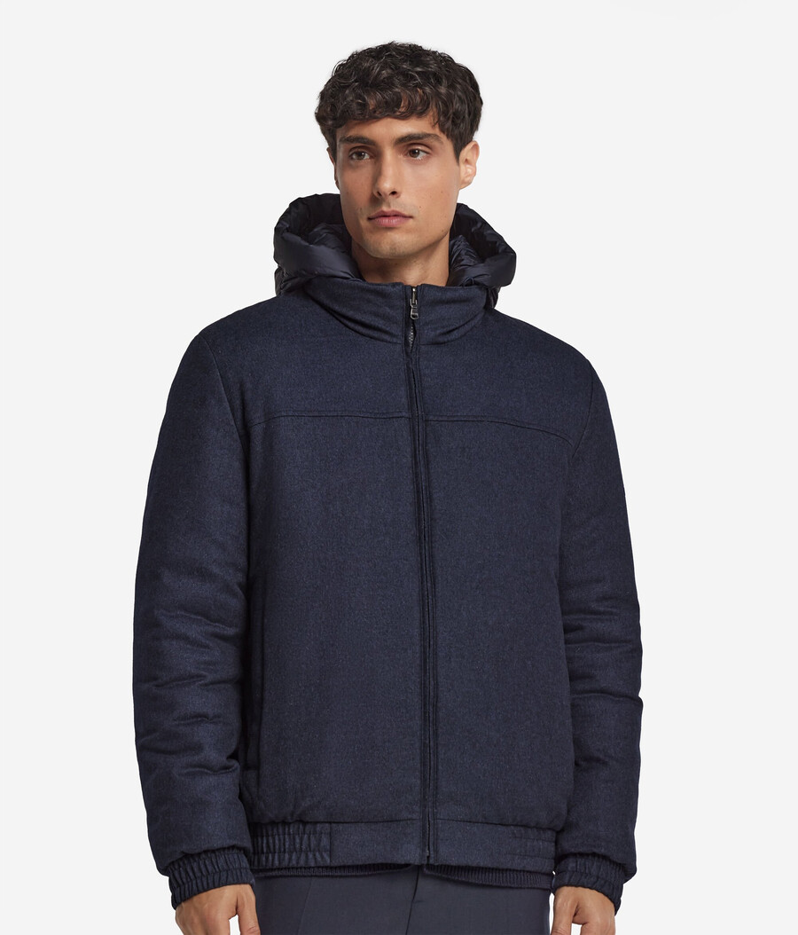 chaqueta reversible de seda y cachemira