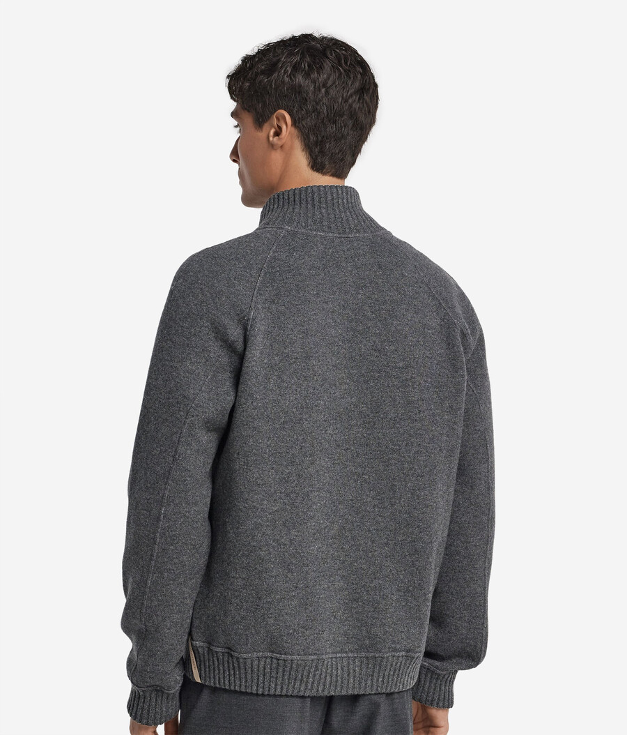 chaqueta bomber reversible de cachemira ultrasuave