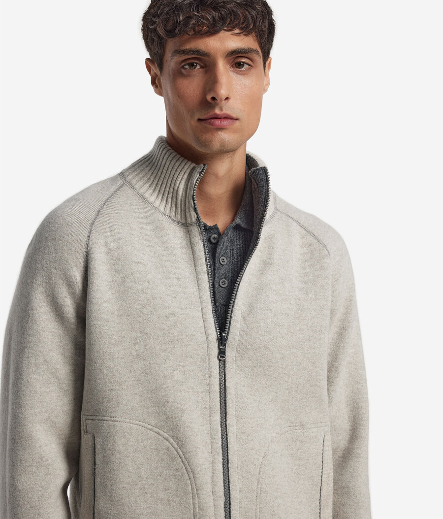 chaqueta bomber reversible de cachemira ultrasuave