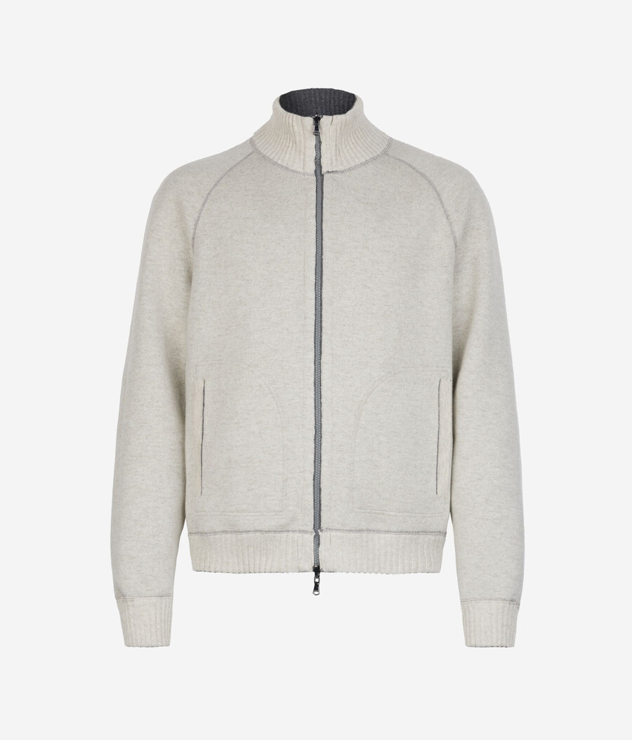 chaqueta bomber reversible de cachemira ultrasuave