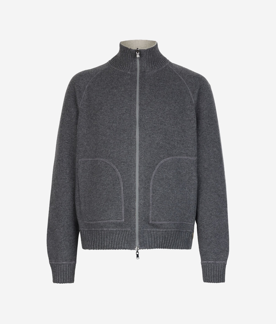 chaqueta bomber reversible de cachemira ultrasuave