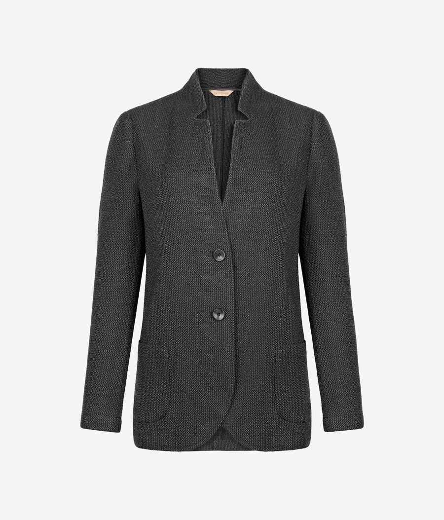 chaqueta mouliné de inspiración masculina