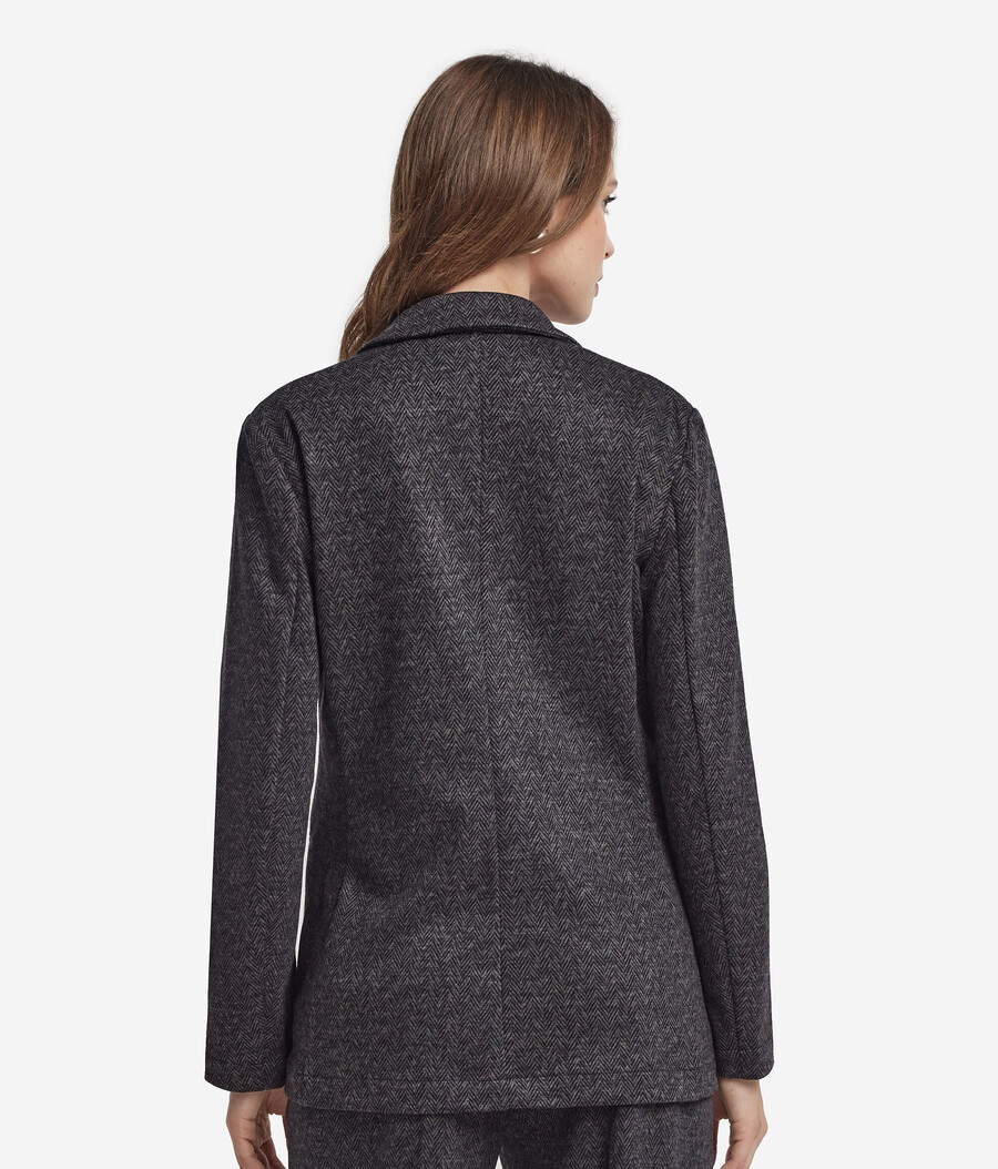 chaqueta de lana de espiga