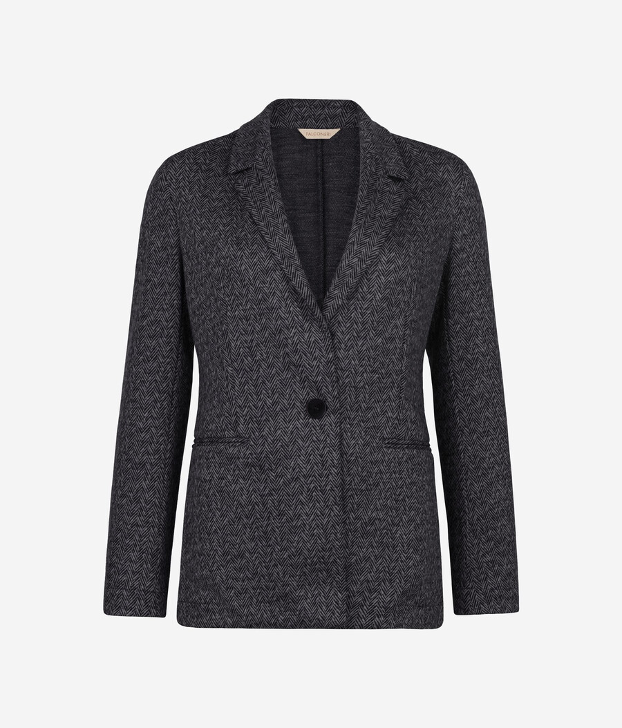 chaqueta de lana de espiga