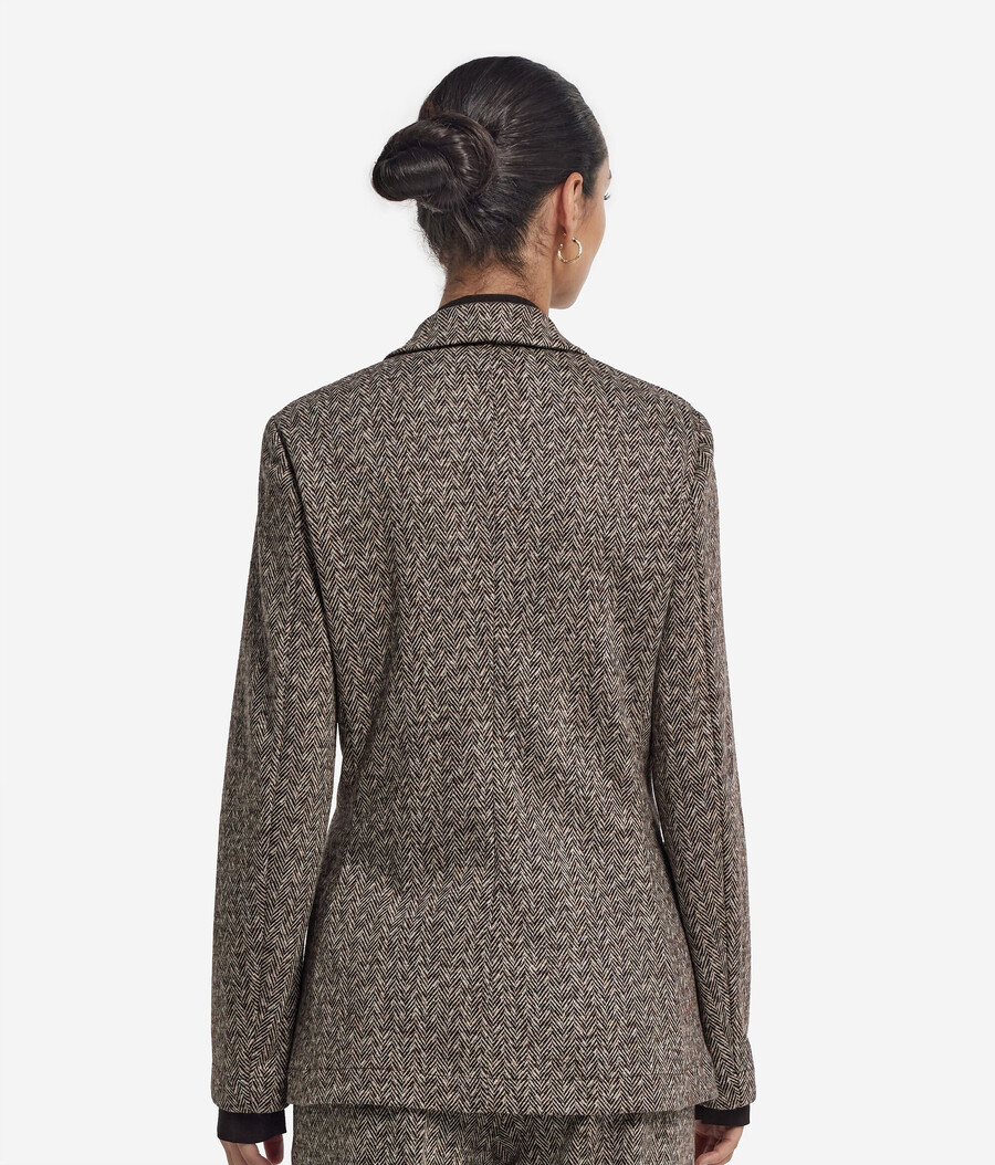 chaqueta de lana de espiga