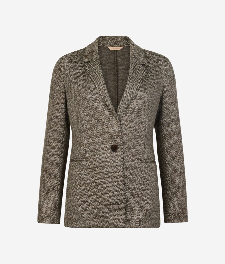 chaqueta de lana de espiga