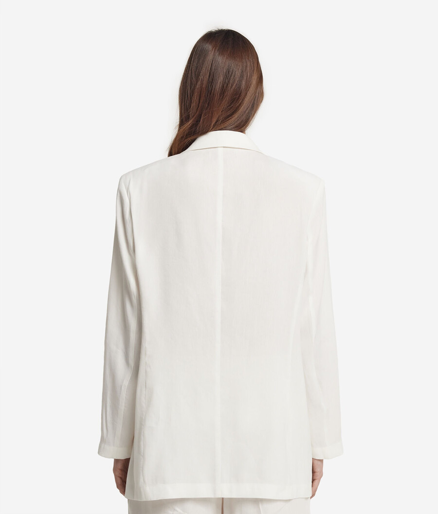 blazer de lino y viscosa