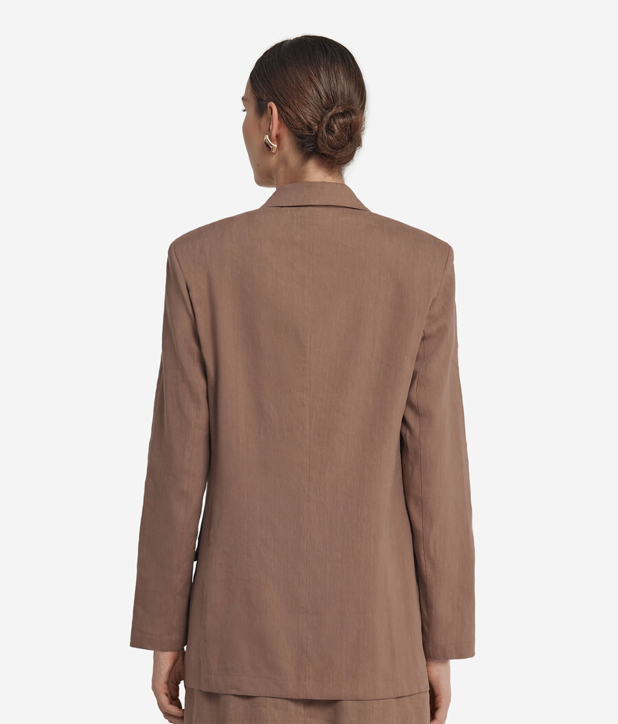 blazer de lino y viscosa
