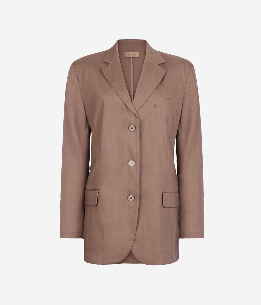 blazer de lino y viscosa