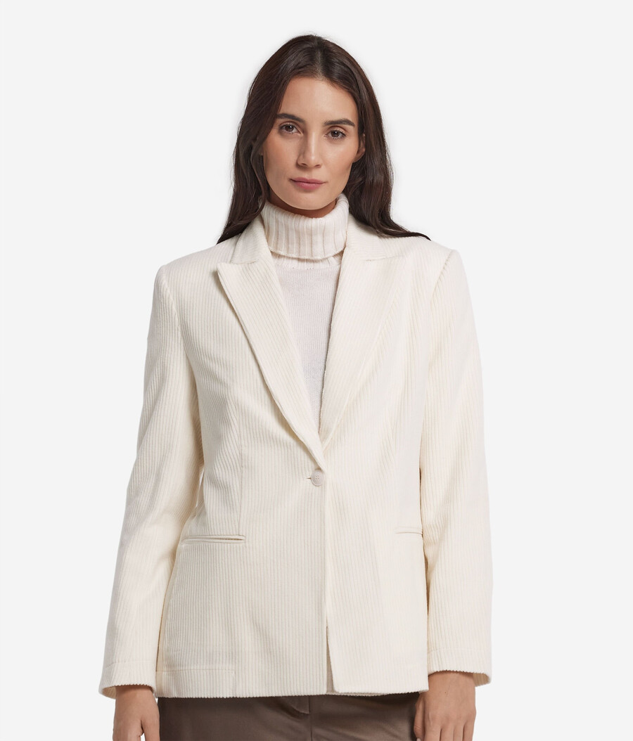 chaqueta de terciopelo de lana y cachemira