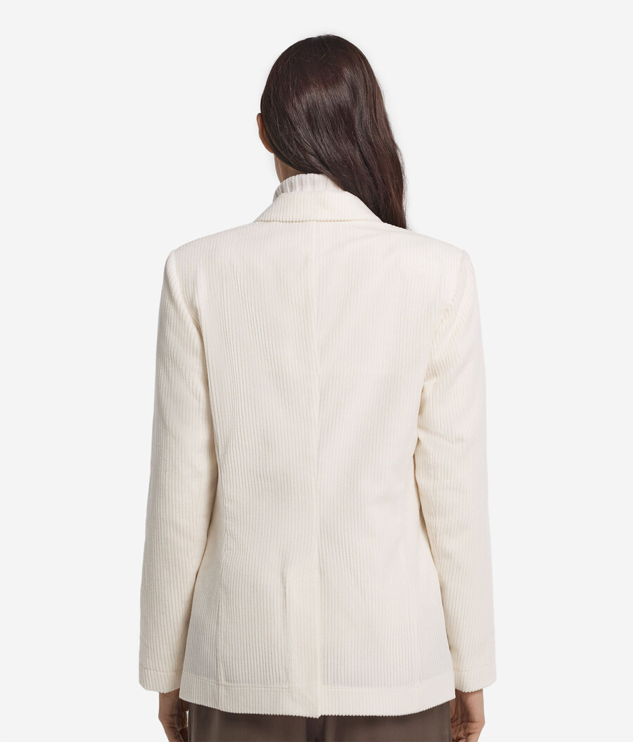 chaqueta de terciopelo de lana y cachemira