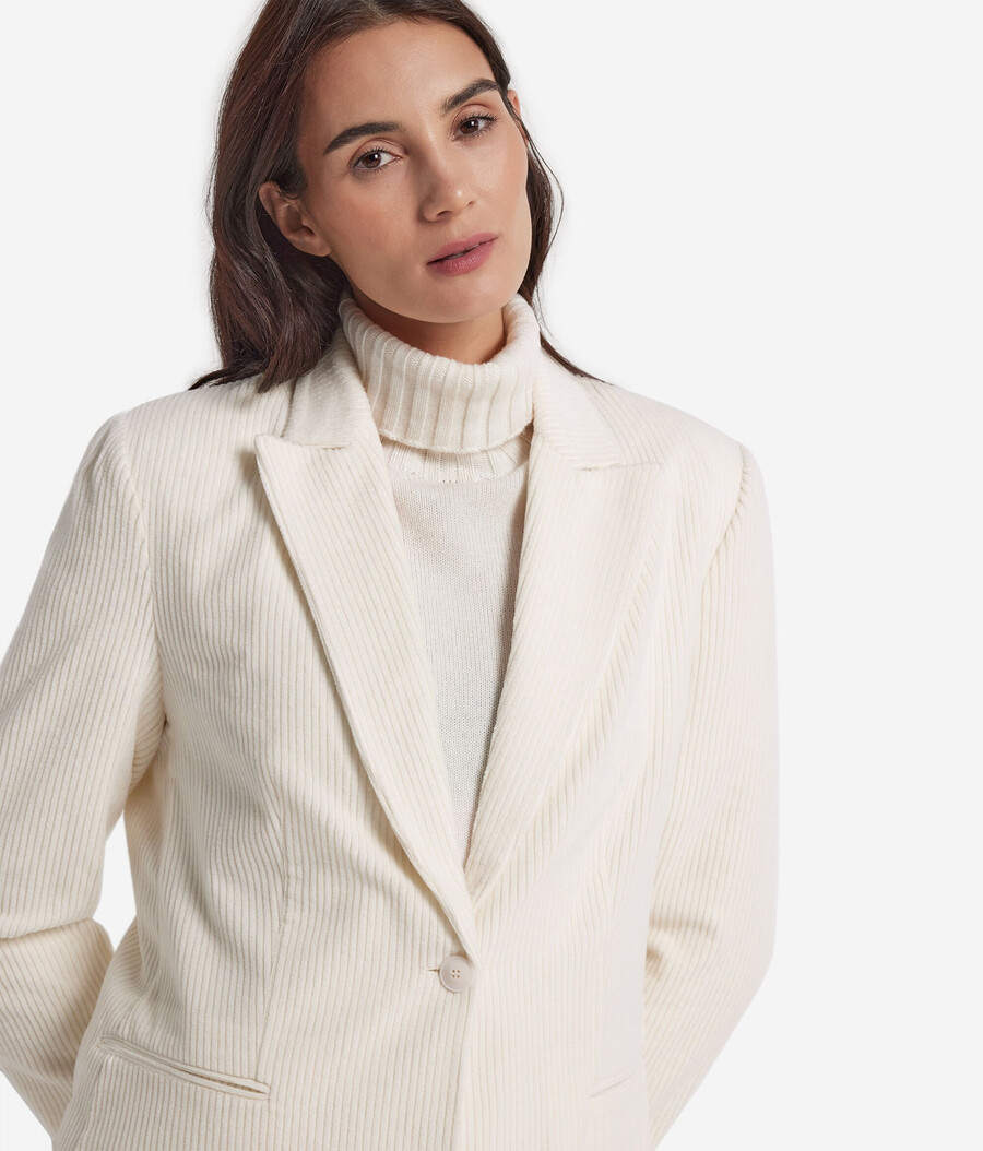 chaqueta de terciopelo de lana y cachemira