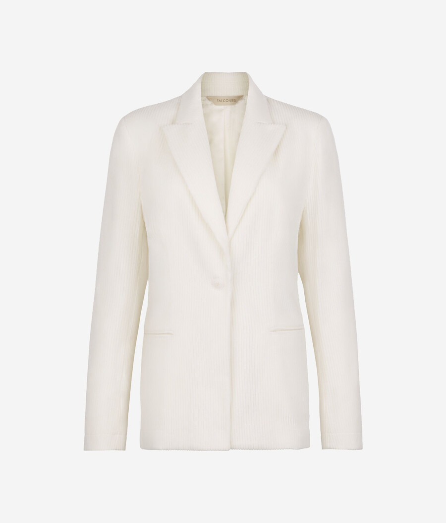 chaqueta de terciopelo de lana y cachemira
