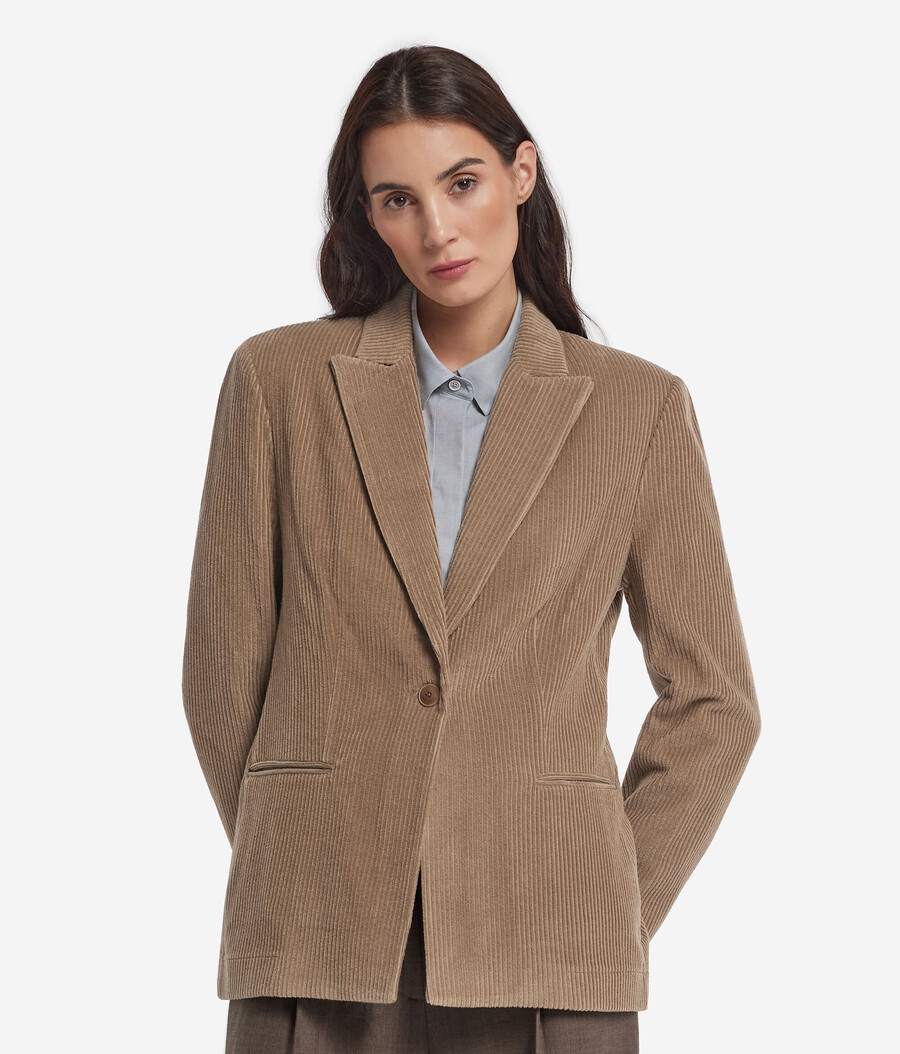 chaqueta de terciopelo de lana y cachemira
