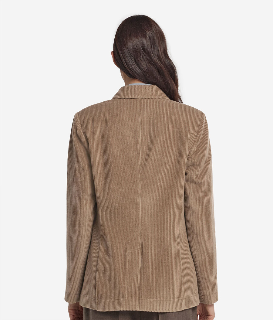 chaqueta de terciopelo de lana y cachemira