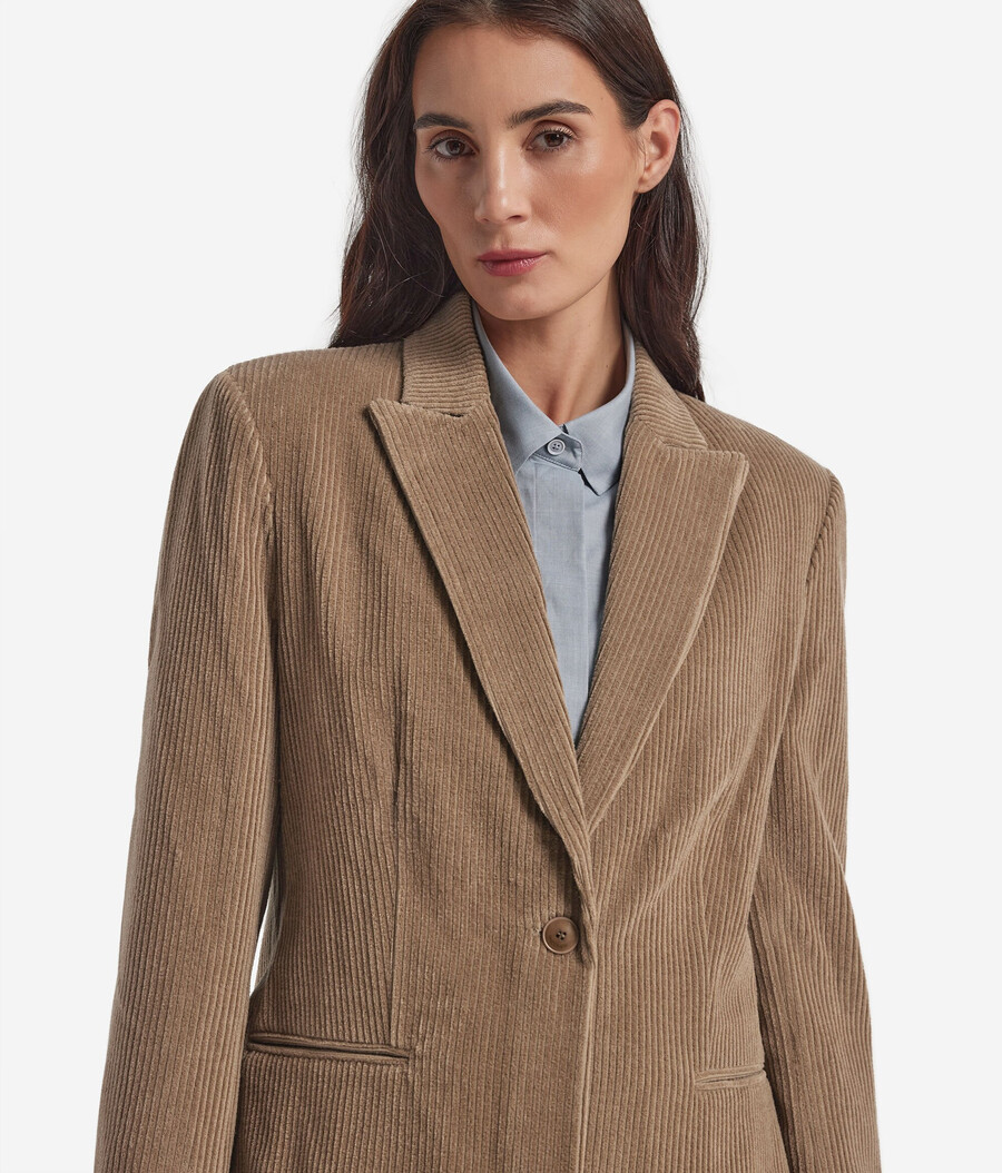 chaqueta de terciopelo de lana y cachemira