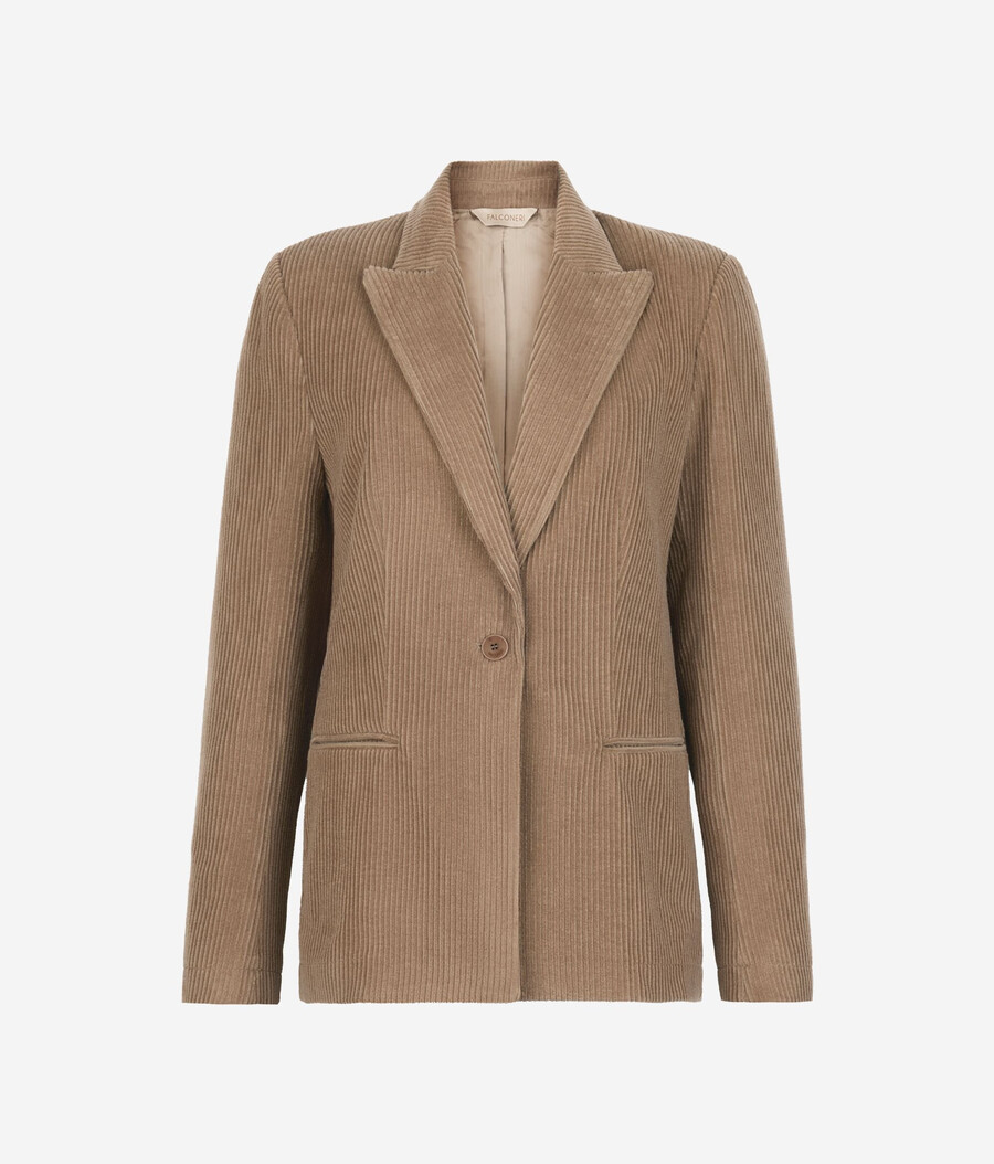 chaqueta de terciopelo de lana y cachemira