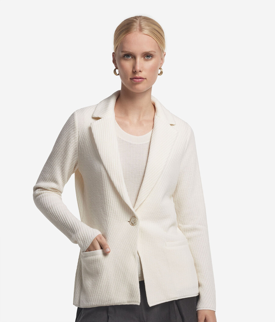chaqueta de lana y cachemira con solapas