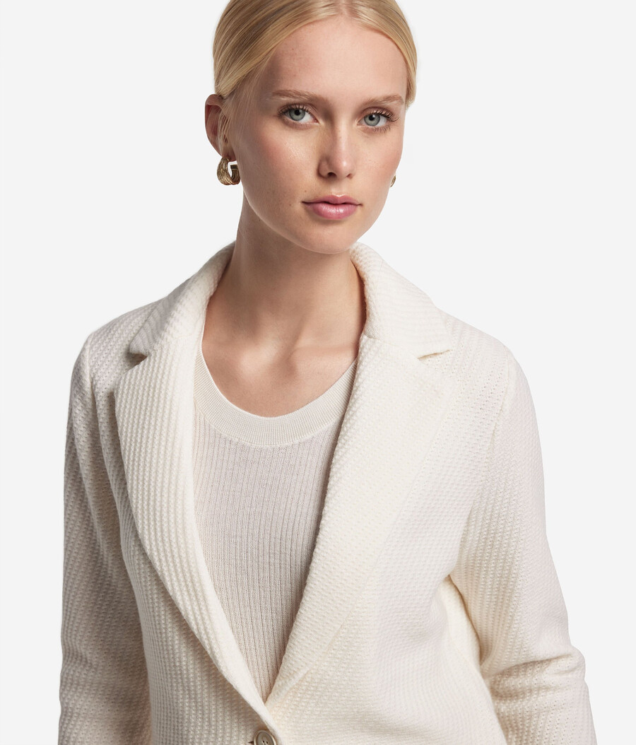 chaqueta de lana y cachemira con solapas