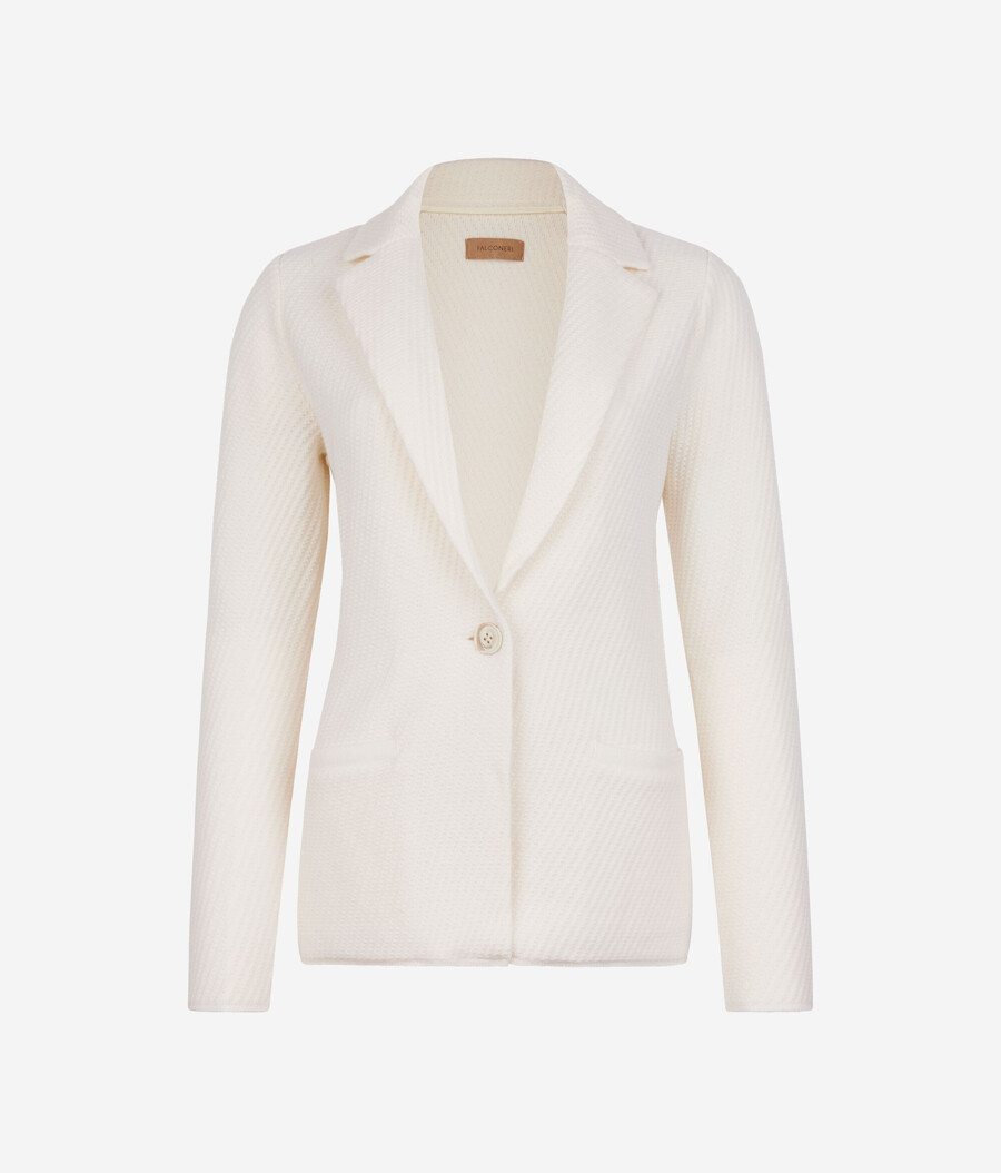 chaqueta de lana y cachemira con solapas