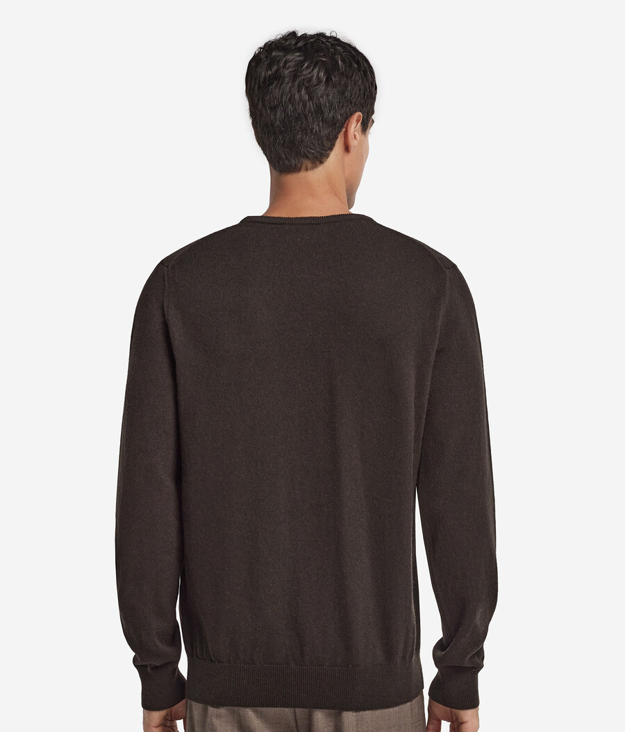 jersey de cuello redondo de cachemira ultrasuave