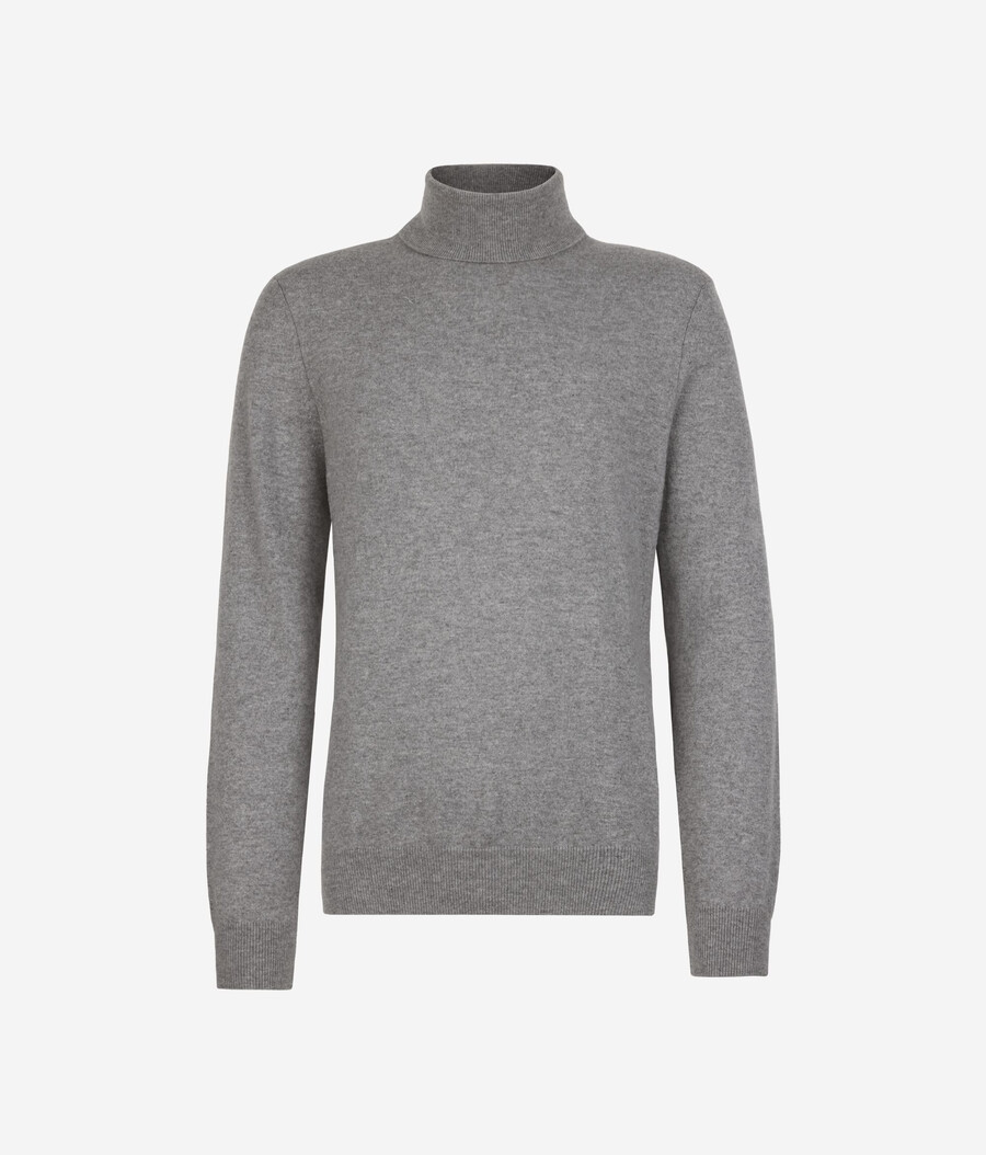 suéter de cuello alto de cachemira ultrasuave