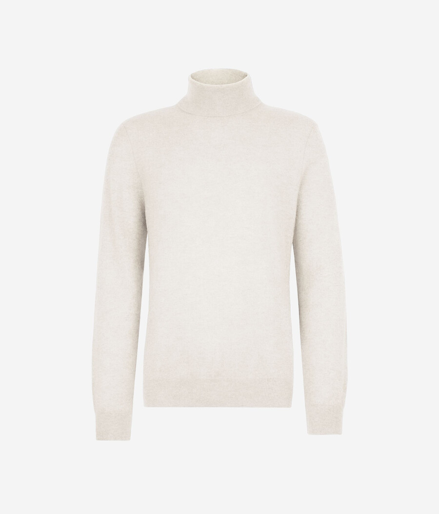 suéter de cuello alto de cachemira ultrasuave