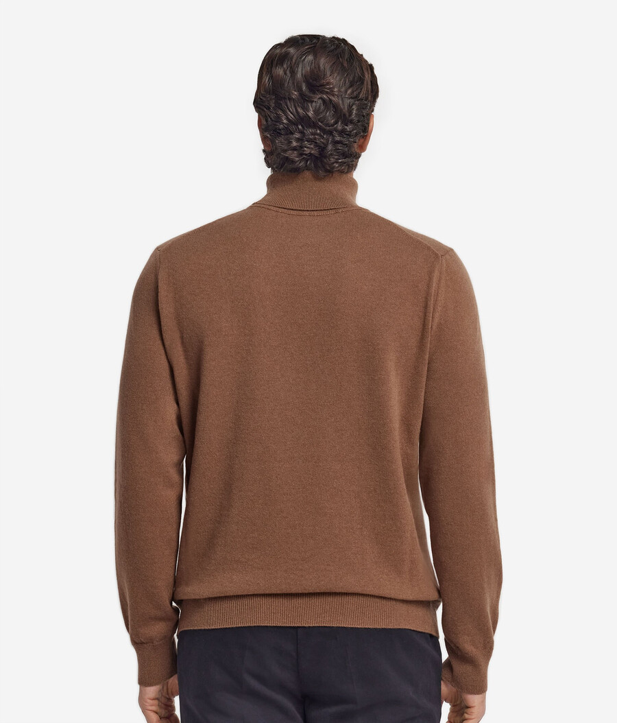 suéter de cuello alto de cachemira ultrasuave
