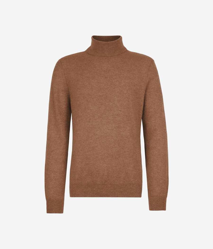 suéter de cuello alto de cachemira ultrasuave