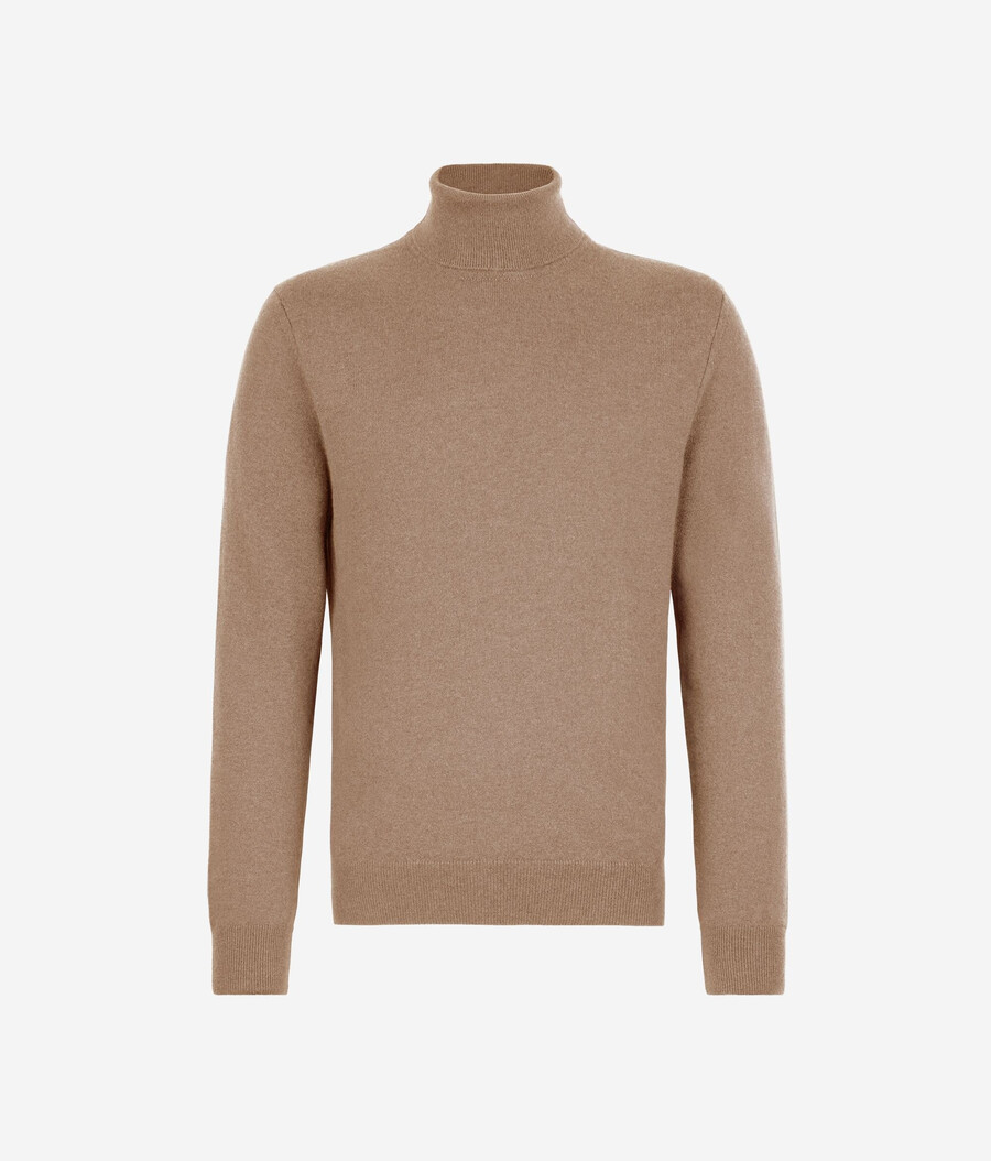 suéter de cuello alto de cachemira ultrasuave