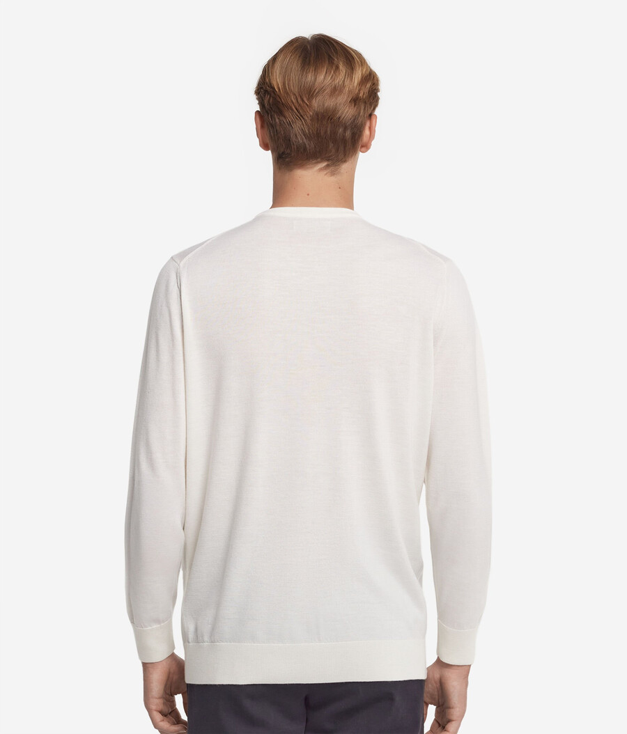 jersey de cachemira ultrafina con cuello redondo