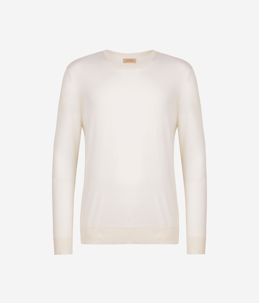 jersey de cachemira ultrafina con cuello redondo