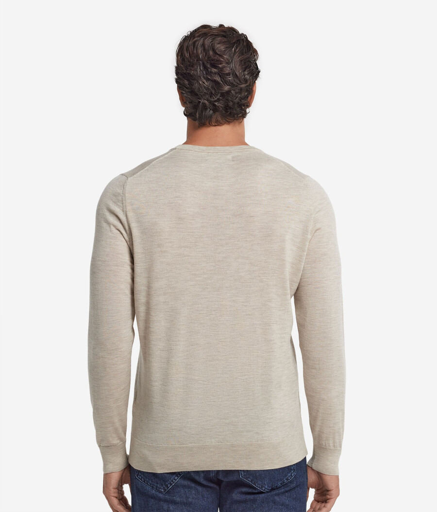 jersey de cachemira ultrafina con cuello redondo
