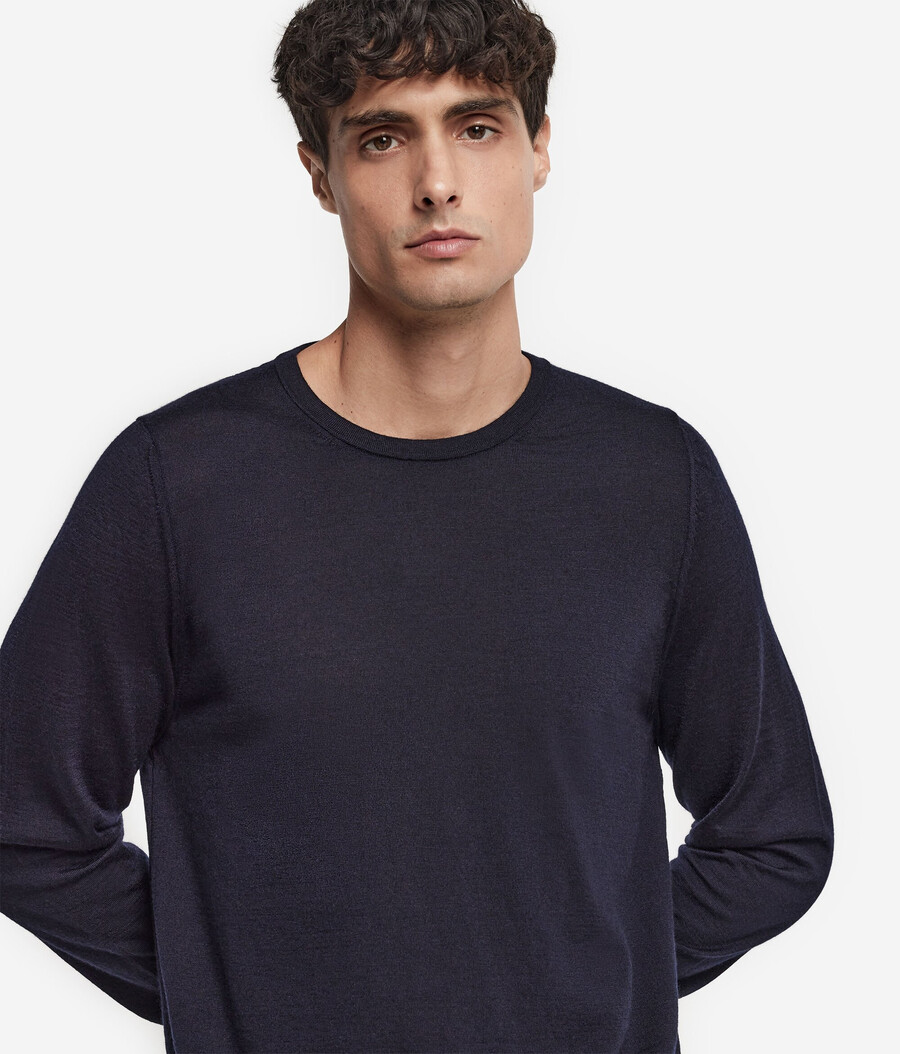 jersey de cachemira ultrafina con cuello redondo
