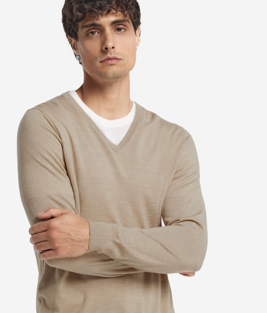 jersey de cachemira ultrafina con cuello en v