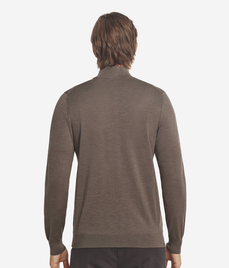 jersey de cuello alto de cachemira de manga larga